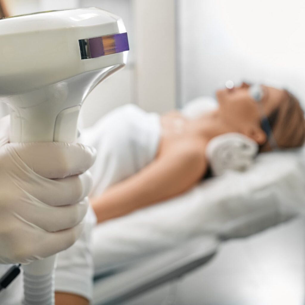 IPL treatment is a non-invasive procedure that uses high-intensity light to target and treat various skin conditions. 