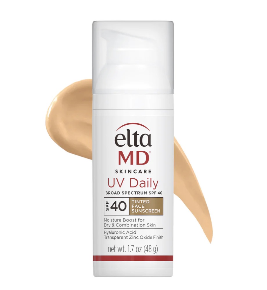 EltaMD UV Daily Broad Spectrum SPF 40 is a lightweight moisturizing sunscreen with a sheer tint to help even skin tone. Formulated with hyaluronic acid to help reduce the appearance of fine lines and wrinkles. It is ideal for daily use on normal, dry and combination skin. This broad spectrum sunscreen contains micronized zinc oxide to protect your skin from damaging UVA (aging) and UVB (burning) rays. UV Daily is fragrance-free, paraben-free, and non-comedogenic.