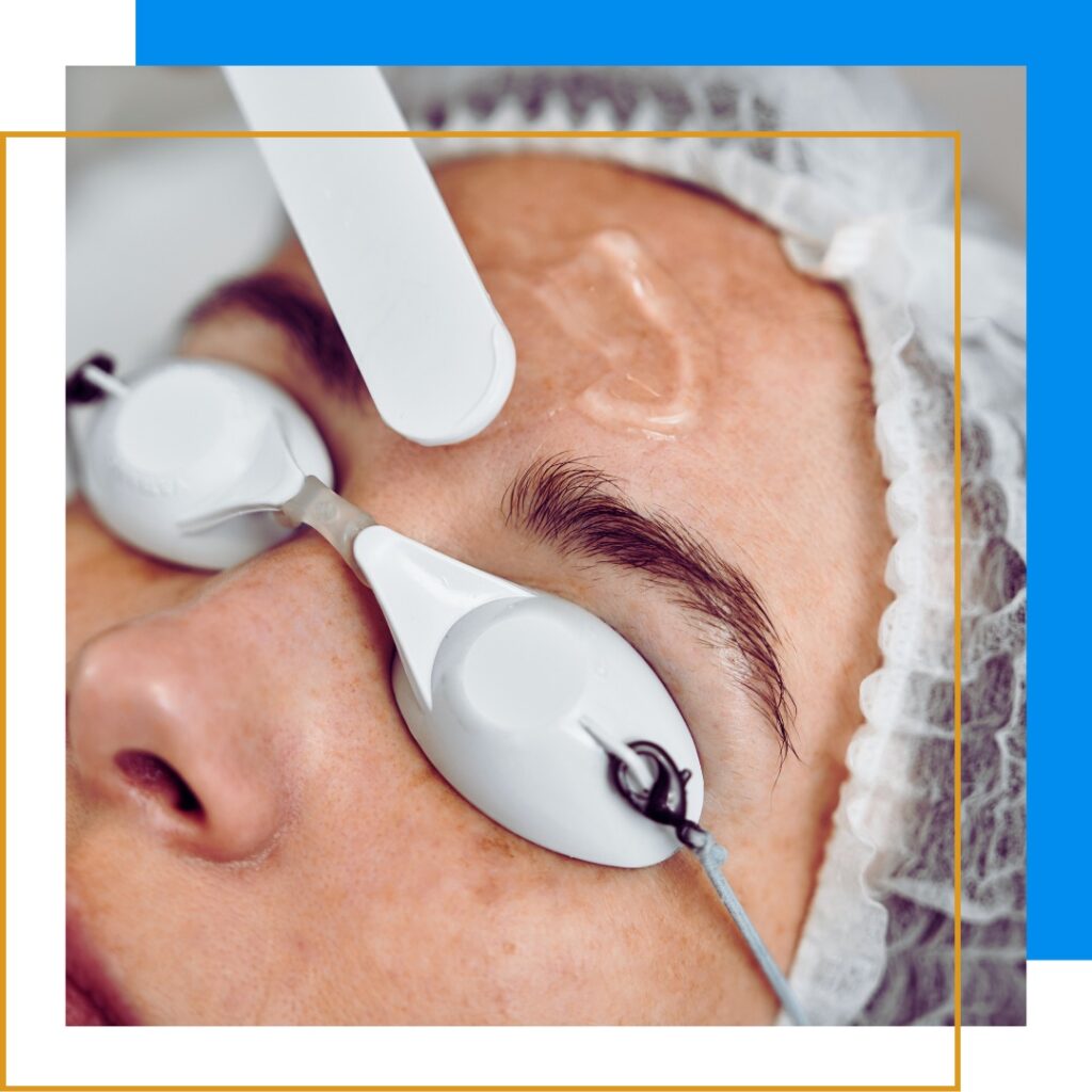 Integrating other techonologies and treatments with IPL on women with covers on eyes