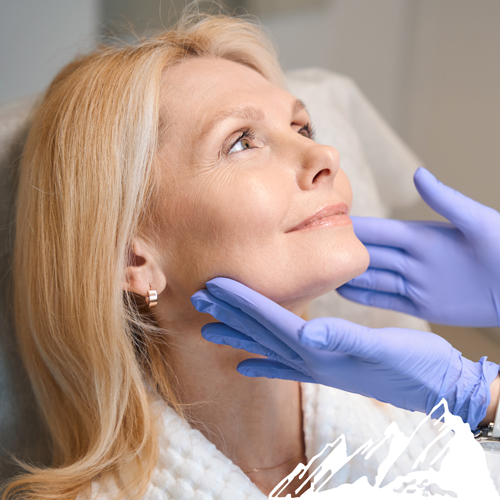 Middle-Aged Woman getting consult with dermatologist at K2 Dermatology